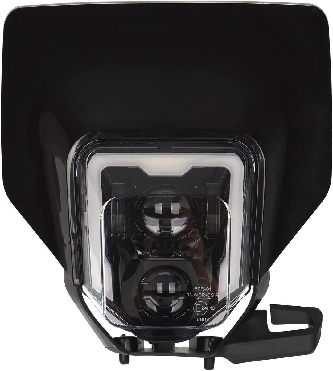 JFG RACING Lichtmaske Motorrad Universal Scheinwerfer Motorrad Scheinwerfer für Pit Dirt Bike Enduro