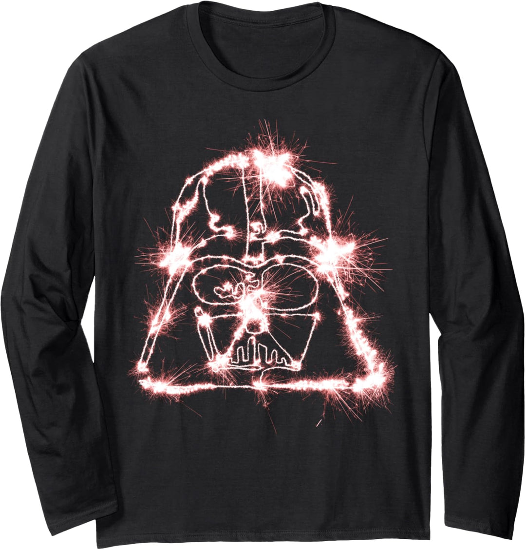 Star Wars Darth Vader Fire Cracker Outlined Poster Langarmshirt