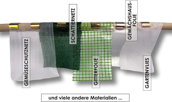 AGRI plus Gewächshausklammern 20 Stück | Folienhalter für Rundrohre | Verschiedene Durchmesser (15-5