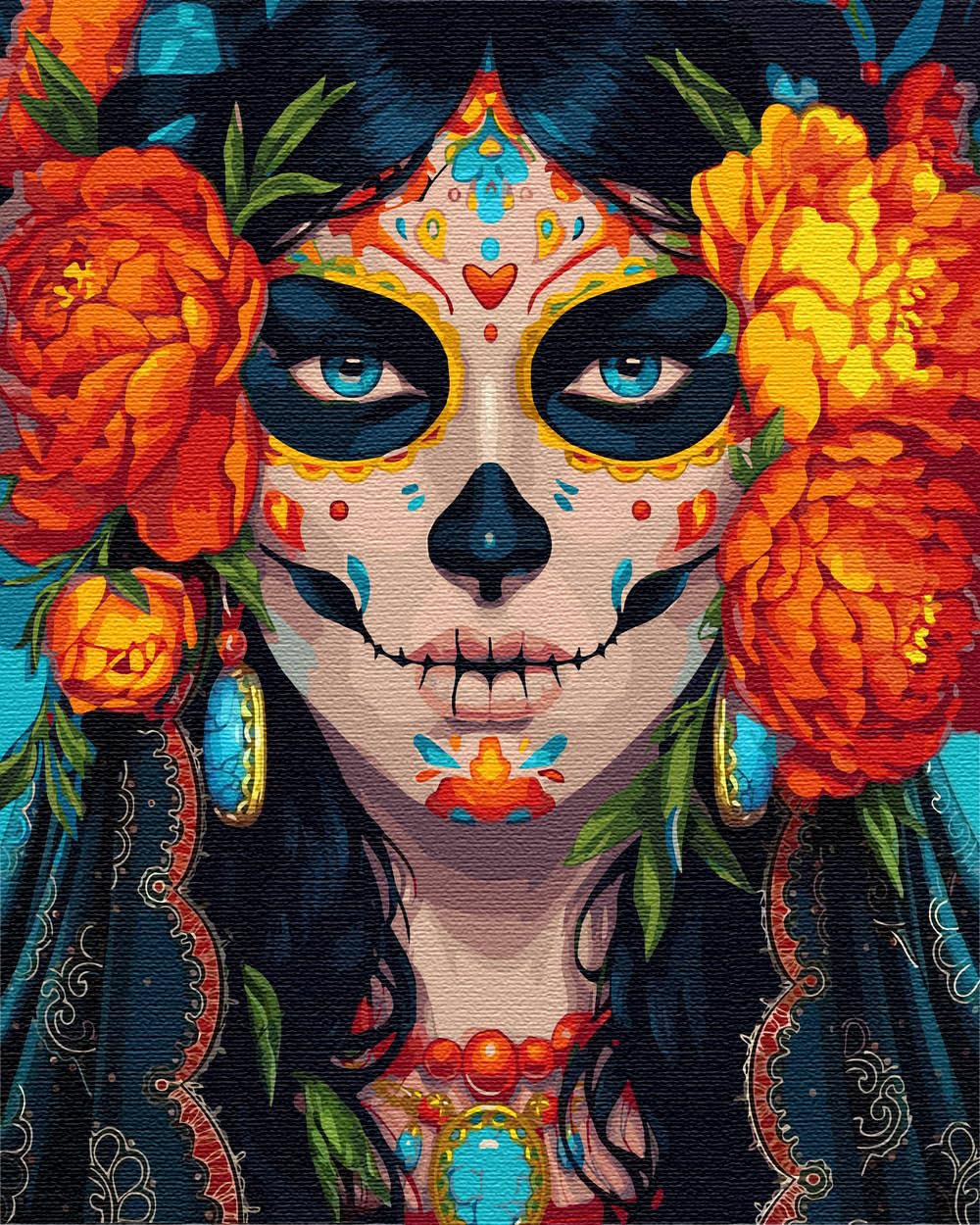 Artnapi Malen nach Zahlen Erwachsene mit Rahmen | DIY Handgemalt | Mexiko in ihren Augen | Kit für A