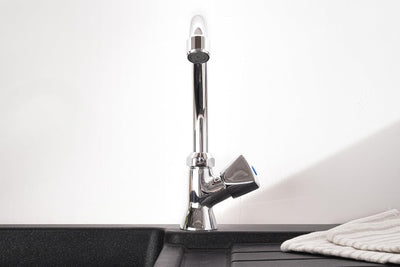 'aquaSu® Standventil Standard mit Drehgriff, Kaltwasserarmatur mit Spindel-Innenteil, Einhebelmische
