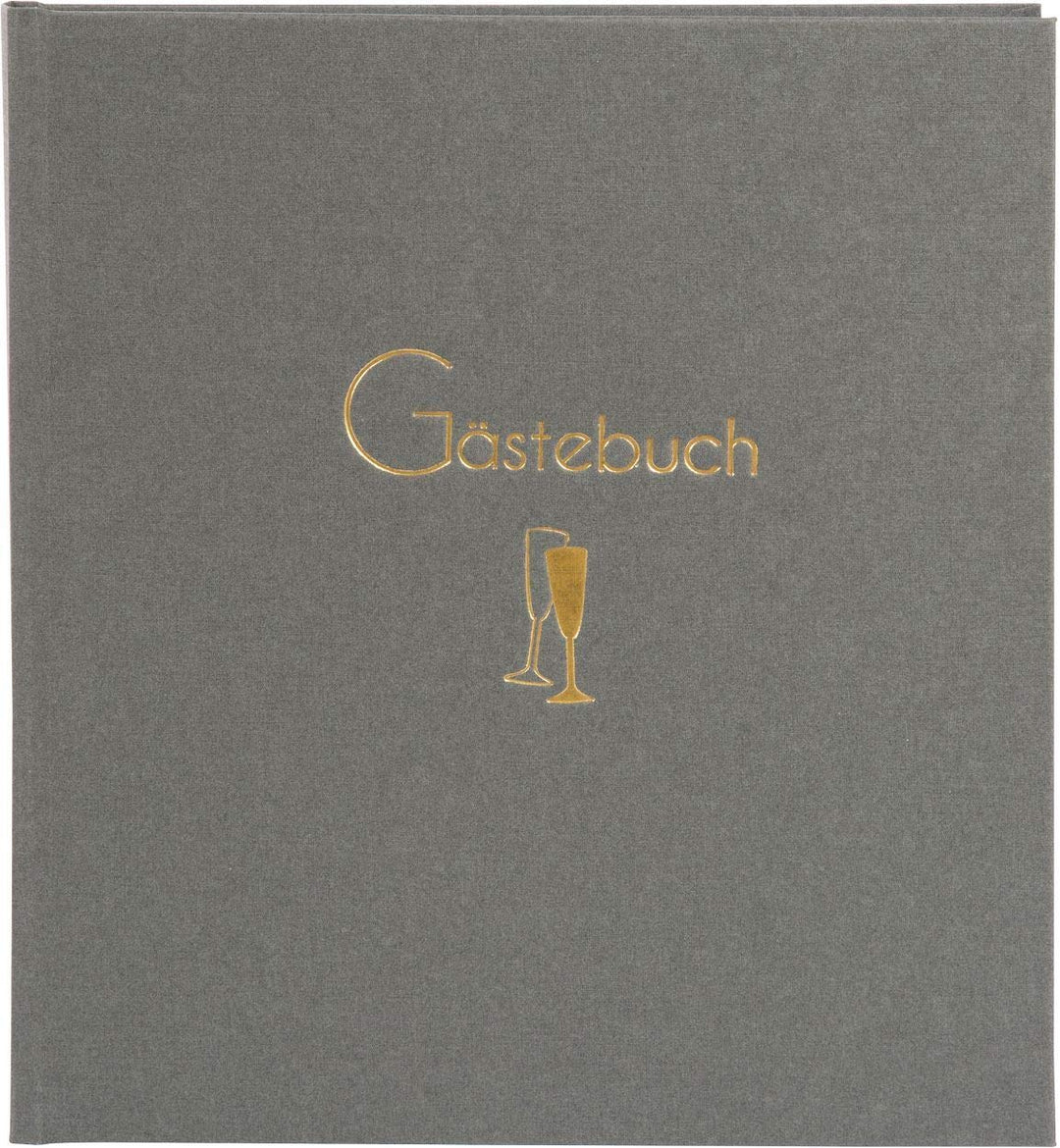 goldbuch Gästebuch Cheers, Fotogästebuch mit 176 weisse Seiten und Lesezeichen, Einband aus Struktur