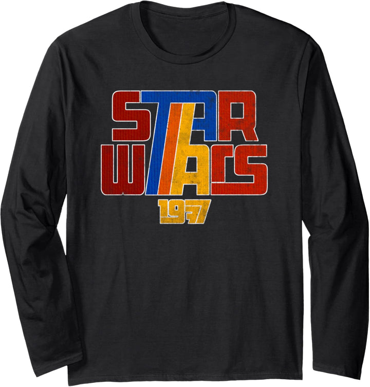 Star Wars Super Retro 1977 Custom Logo Langarmshirt