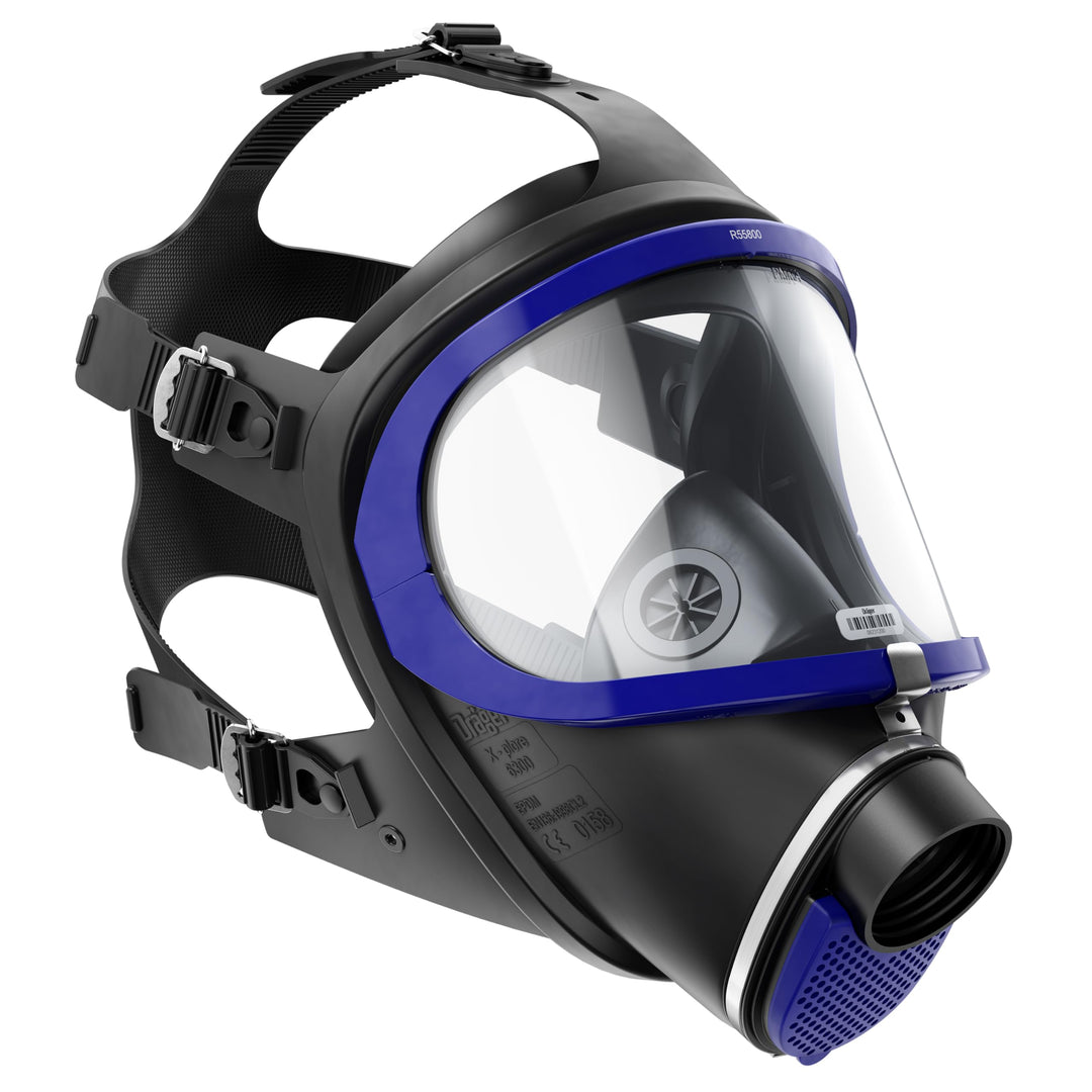 Dräger X-plore 6300 Vollmaske aus EPDM mit Standard-Rd40-Anschluss Rd40| Maske geeignet für Farben,