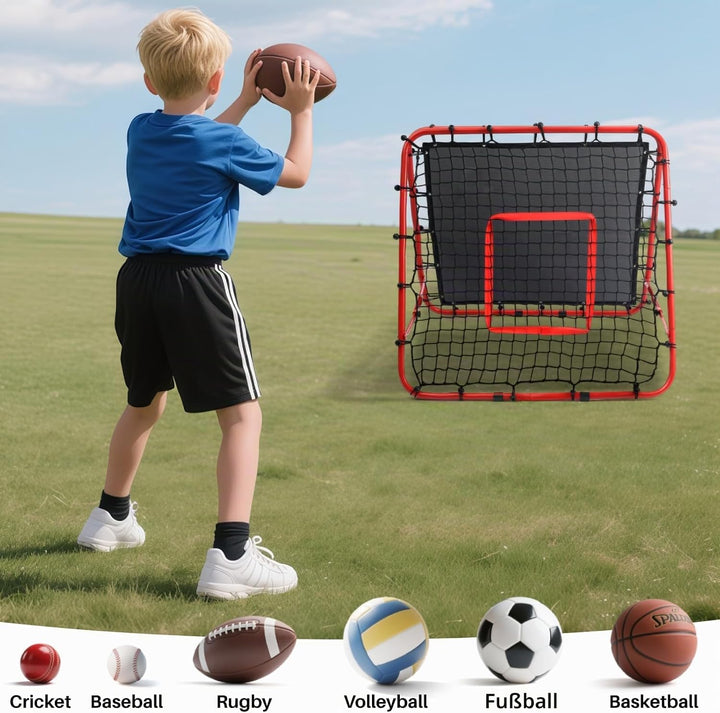 Doppelseitige Rebounder Net Fussball Training Ausrüstung, 100/120/180cm, Fussball Tor Kickback Ziel