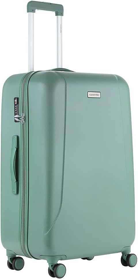 CarryOn Skyhopper Grosser Hartschalen Reiskoffer 78cm - Grosse Koffer mit TSA-Schloss 85 L (Grun, L)