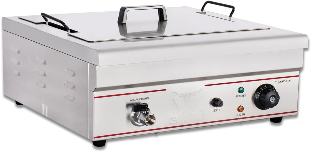 Beeketal 'BWF-181P' Profi Gastronomie Kaltzonen Fritteuse/Fettbackgerät (18 Liter Volumen für max. 1