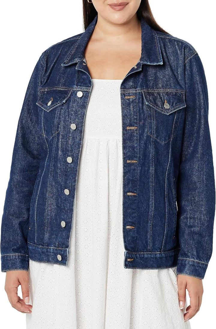 The Drop Jeansjacke für Damen, Zain Lang XXS Dunkles Indigoblau, XXS Dunkles Indigoblau