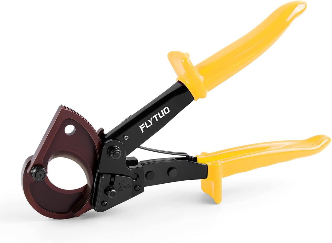 Flytuo Ratschen-Kabelschneider, robustes Werkzeug für Aluminium, Kupfer und elektrische Drähte bis 2