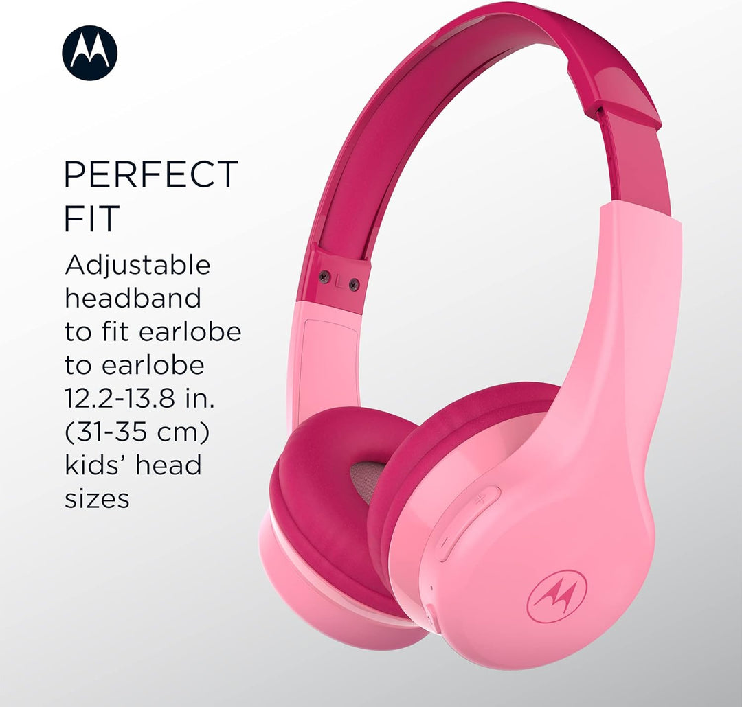 Motorola Moto JR300 Bluetooth Kinder Kopfhörer mit Mikrofon – Leichter Over Ear Kopfhörer für Kinder