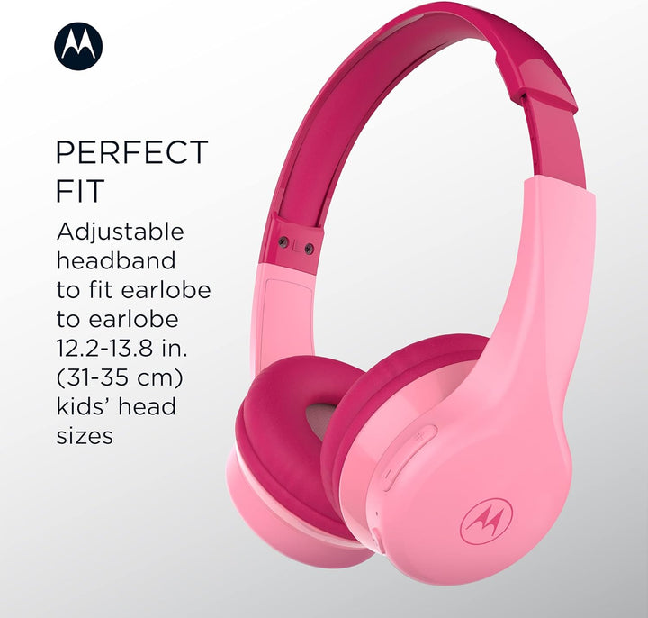 Motorola Moto JR300 Bluetooth Kinder Kopfhörer mit Mikrofon – Leichter Over Ear Kopfhörer für Kinder