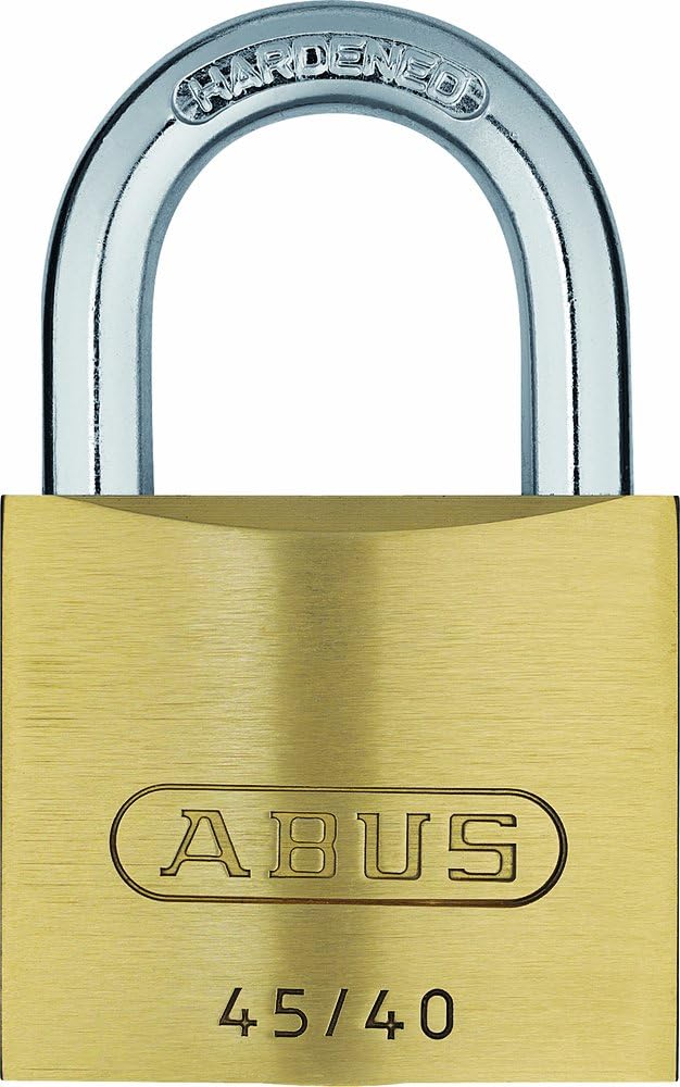 ABUS Vorhängeschloss 45/40 aus Messing - 4er Set - mit Präzisions-Stiftzylinder mit Pilzkopfstiften