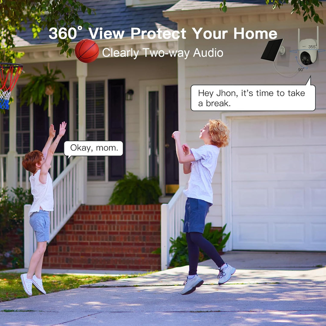 ARENTI 2K/3MP Überwachungskamera Aussen Akku mit Solar, PTZ 360° WLAN Kamera Überwachung Aussen, 100