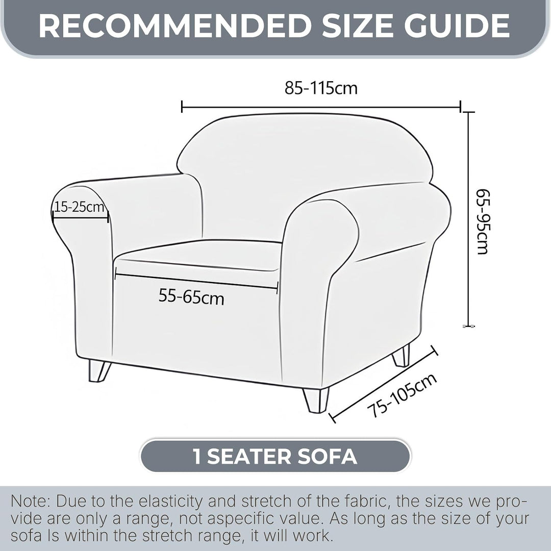 Ystyle Sofa überzug 1 Sitzer Mit Armlehne, Stretch Sofabezug rutschfest, Modern Sofa Cover Für Hunde