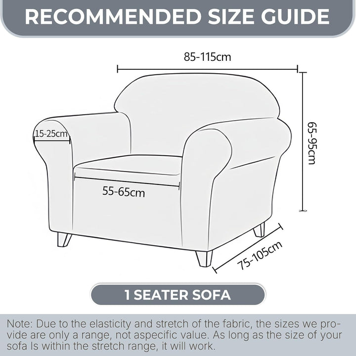 Ystyle Sofa überzug 1 Sitzer Mit Armlehne, Stretch Sofabezug rutschfest, Modern Sofa Cover Für Hunde