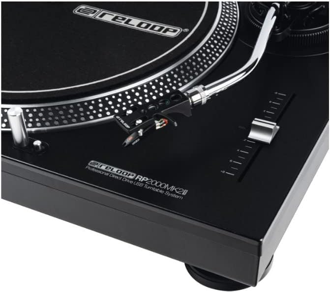 Reloop RP-2000 USB MK2 - quarzgesteuerter DJ-Plattenspieler mit Direktantrieb, 33 1/3 und 45 RPM, US