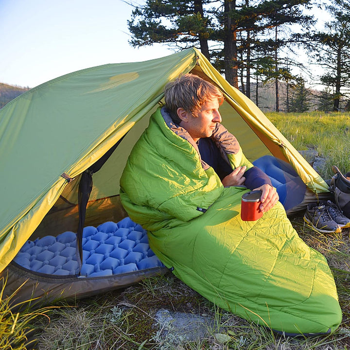 lyrlody Leichte Campingmatte, Outdoor-Campingmatte, Tragbare Luftmatratze mit Luftkissen, wasserdich