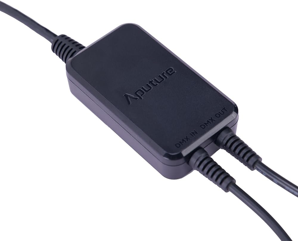 Aputure USB Typ-C Extension DMX Adapter mit Standard 5-Pin Input/Output Schnittstelle und USB-C Lade