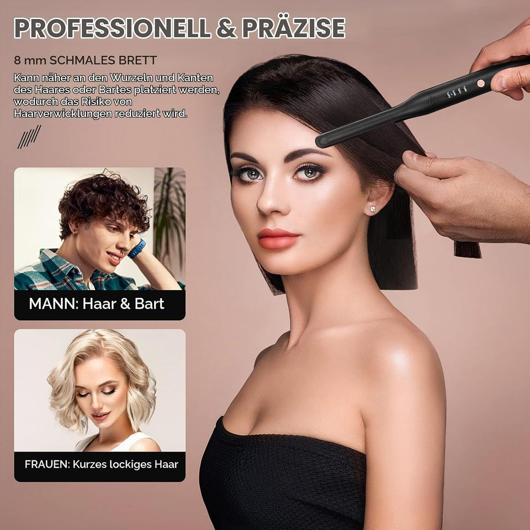HyAdierTech Mini Glätteisen, 2 in 1Glätteisen Locken und Glätten, PTC-Heizelement Haarglätter, 150-2