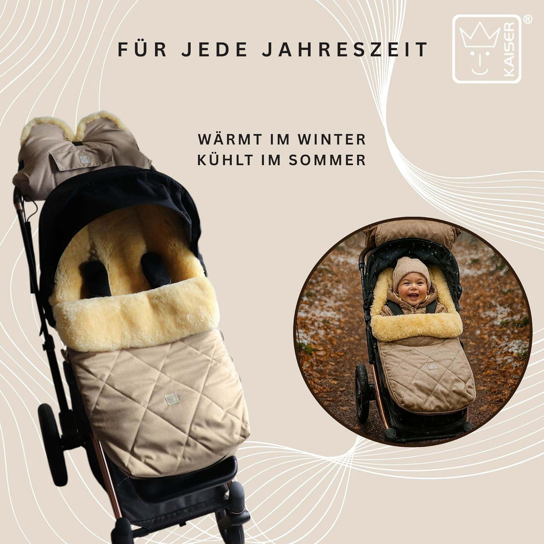 Kaiser Coosy Lammfell Kinderwagen Fusssack, 85 x 45 cm, Universal Passform (ginger), ginger