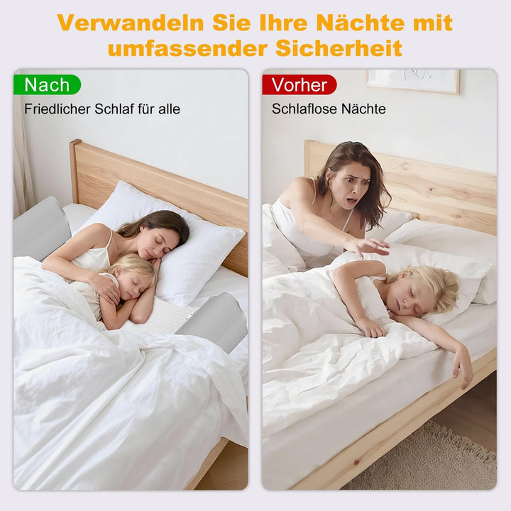 Rausfallschutz Aufblasbar 130cm: 2026 Aufblasbarer Rausfallschutz Kinder - Bettschutzgitter Kinderbe