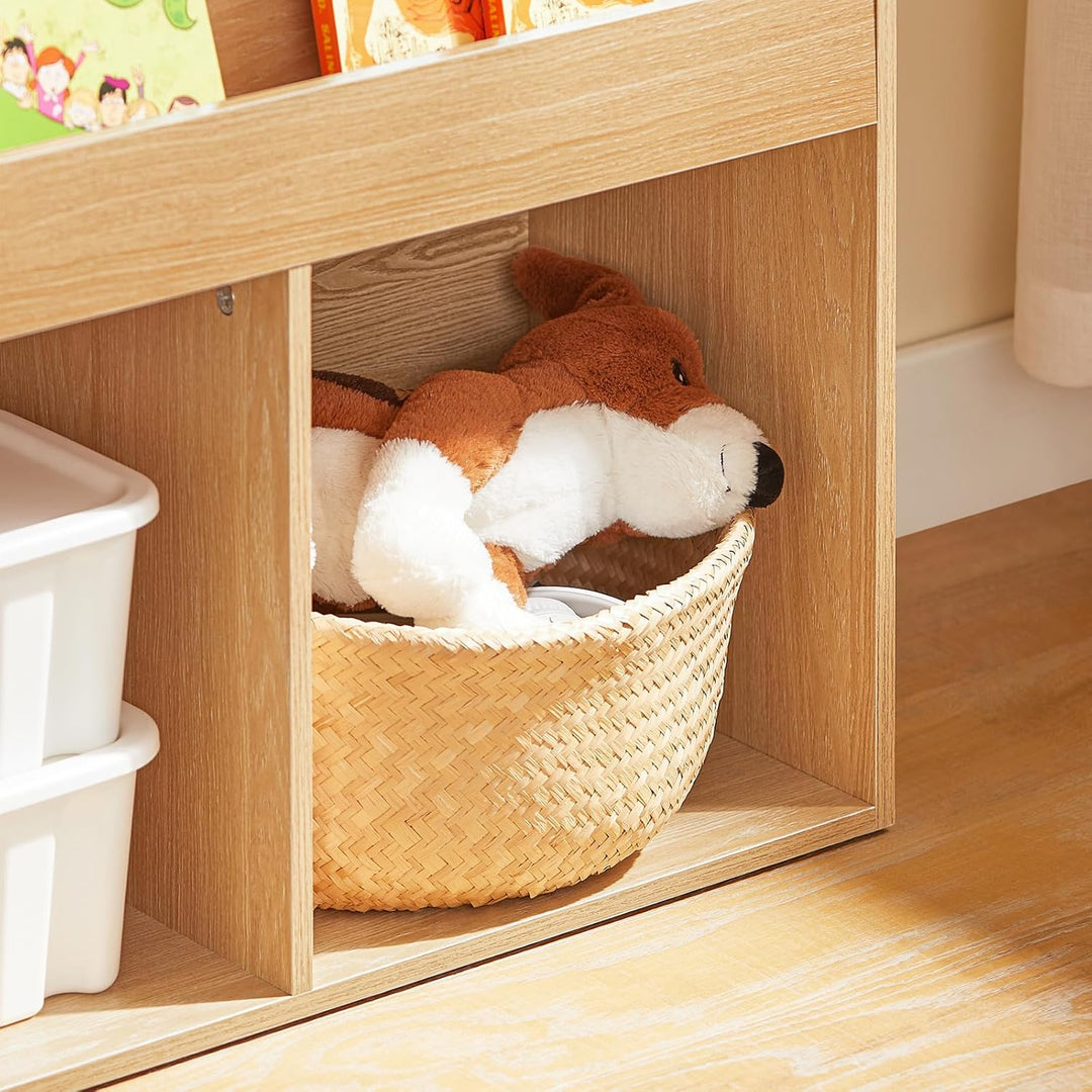 SoBuy Bücherregal Kinder Montessori Regal Kinderzimmer mit 3 Ablagefächern und 2 offenen Fächern Kin