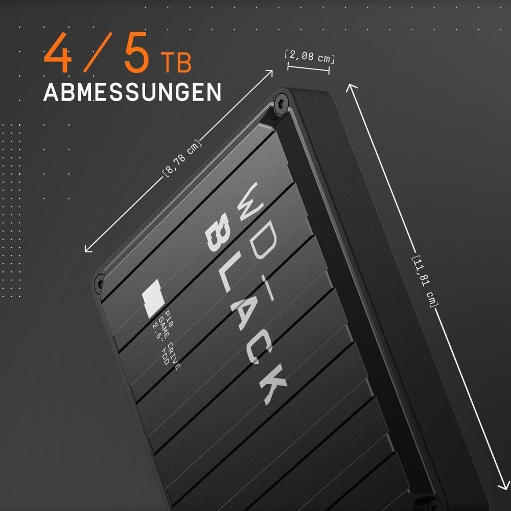 WD_BLACK P10 Game Drive for Xbox 4 TB (1 Monat Xbox Game Pass Ultimate, Übertragungsgeschwindigkeite