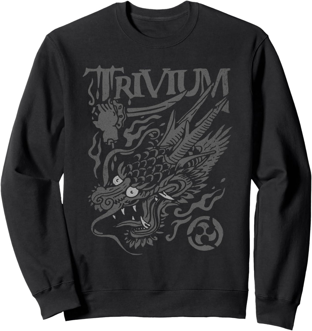 Trivium Screaming Dragon schwarz weiss Sweatshirt
