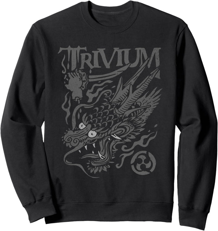 Trivium Screaming Dragon schwarz weiss Sweatshirt