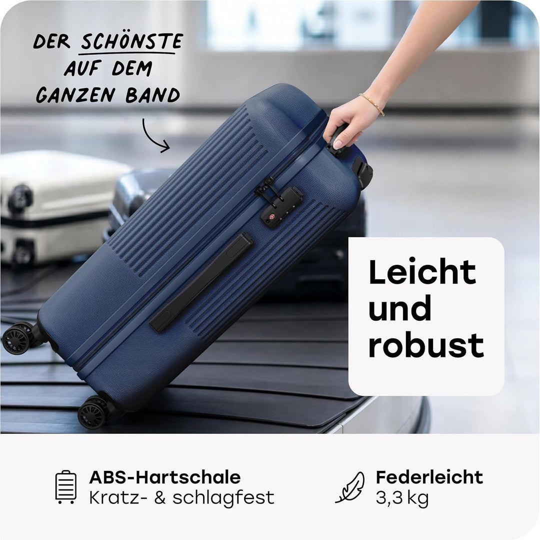 Travelite 4-Rad Hartschalenkoffer mittelgross 65 Liter, Gepäck Serie Bali: ABS Hartschalen Trolley m