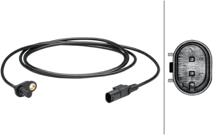 HELLA 6PU 012 679-421 Sensor, Raddrehzahl - 2-polig - hinten - Kabel: 1850mm