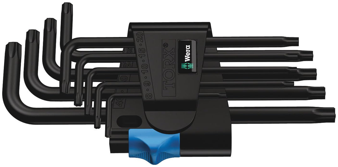 Wera 967 L/9 Torx HF Winkelschlüsselsatz mit Haltefunktion, BlackLaser, 9-teilig, 05024244001