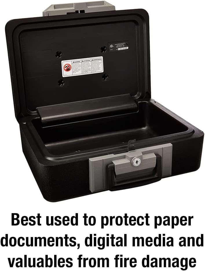 Sentry Safe 1160 1160 cm Feuerfester Schlosskasten, Schwarz, 0.25 cu. ft, Schwarz