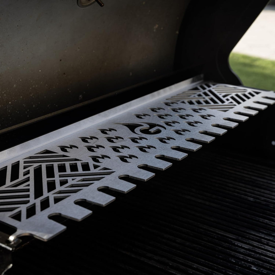 Grillrost.com Das Original Edelstahl Multistation | Warmhalterost für Burnhard Big Fred | mit Drumst