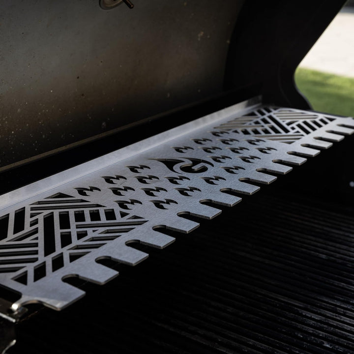 Grillrost.com Das Original Edelstahl Multistation | Warmhalterost für Burnhard Big Fred | mit Drumst