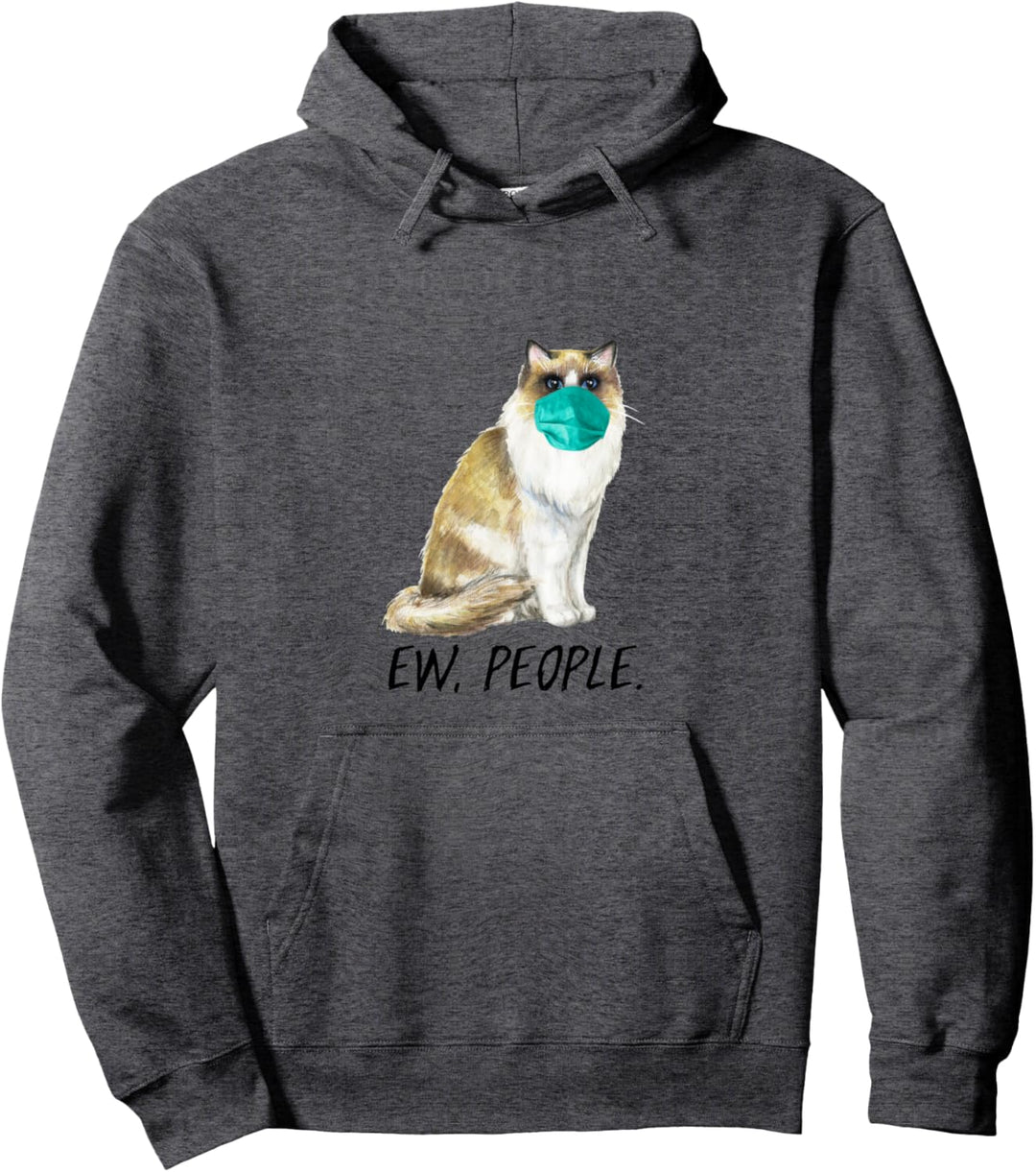 RAGDOLL Katze mit Gesichtsmaske Mundschutz Pullover Hoodie