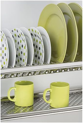 Emuca - Abtropfsystem für das Geschirr, Schranktiefe 60cm, Innenraum 535-570mm, Edelstahl Verchromt