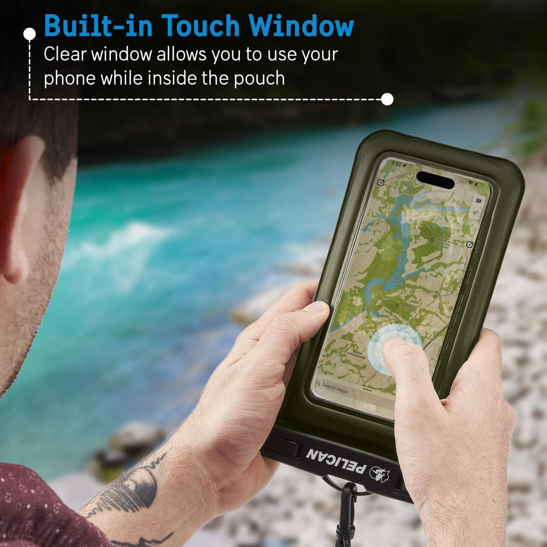 Case-Mate Pelican Marine Series Handytasche, wasserdicht, mit normaler Grösse, universell, Olivgrün,