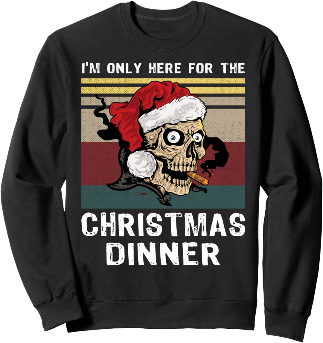 Weihnachten Rocker Weihnachtsmann Totenkopf Weihnachten Sweatshirt