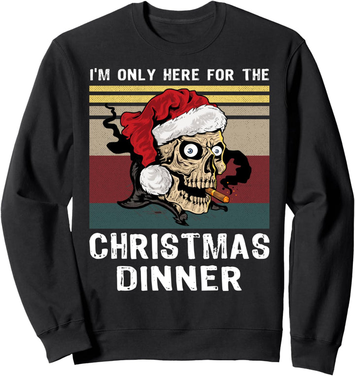 Weihnachten Rocker Weihnachtsmann Totenkopf Weihnachten Sweatshirt