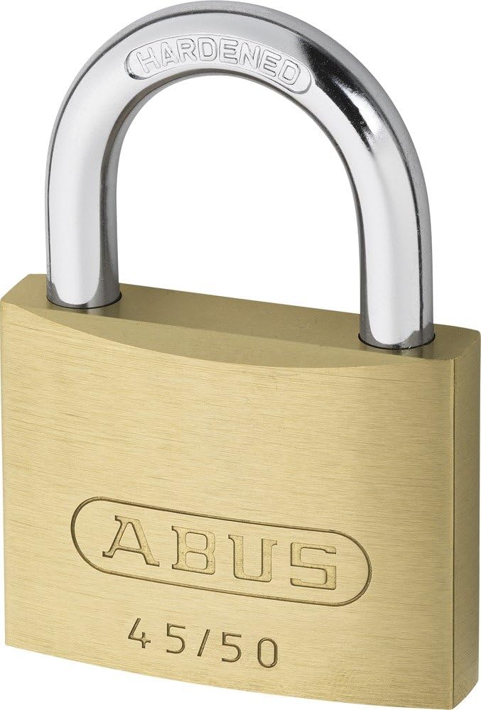 ABUS Vorhängeschloss 45/50 aus Messing - inkl. 5 Schlüssel - mit Präzisions-Stiftzylinder mit Pilzko