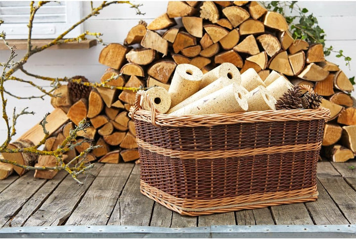 Dehner Weidenkorb mit Jute, ca. 60 x 47 x 40 cm, Weide,
