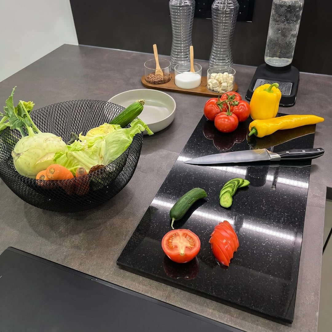 Granit Schneidebrett Servierbrett und Herdabdeckplatte Made in Germany edle Unterlegplatte aus massi