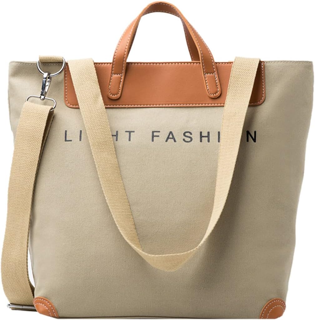 PORRASSO Damen Schultertasche Casual Canvas Tasche Handtasche Multifunktional Gross Umhängetasche Ho