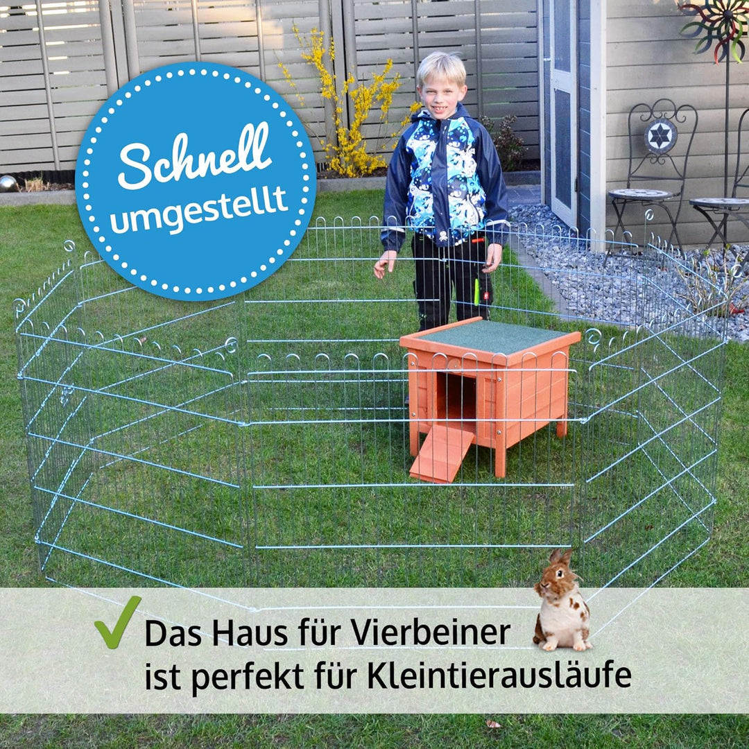 zooprinz grosses Kleintierhaus mit klappbarem Dach – perfekt für draussen und drinnen – Besonders ei
