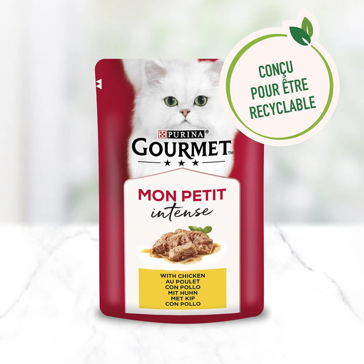 Gourmet Mon Petit Mahlzeiten für ausgewachsene Katzen Geschmack wählbar (6x50g - Pack of 8) Geflügel
