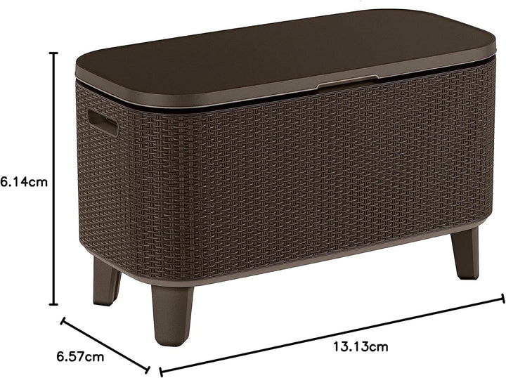 Keter Bevy Bar Kühlschrank und Beistelltisch, braun
