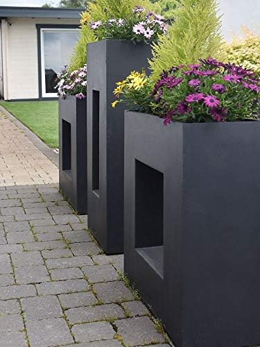 Pflanzwerk® Pflanzkübel Vista Anthrazit 66x66x28cm *Frostbeständig* *UV-Schutz* *Qualitätsware* VIST