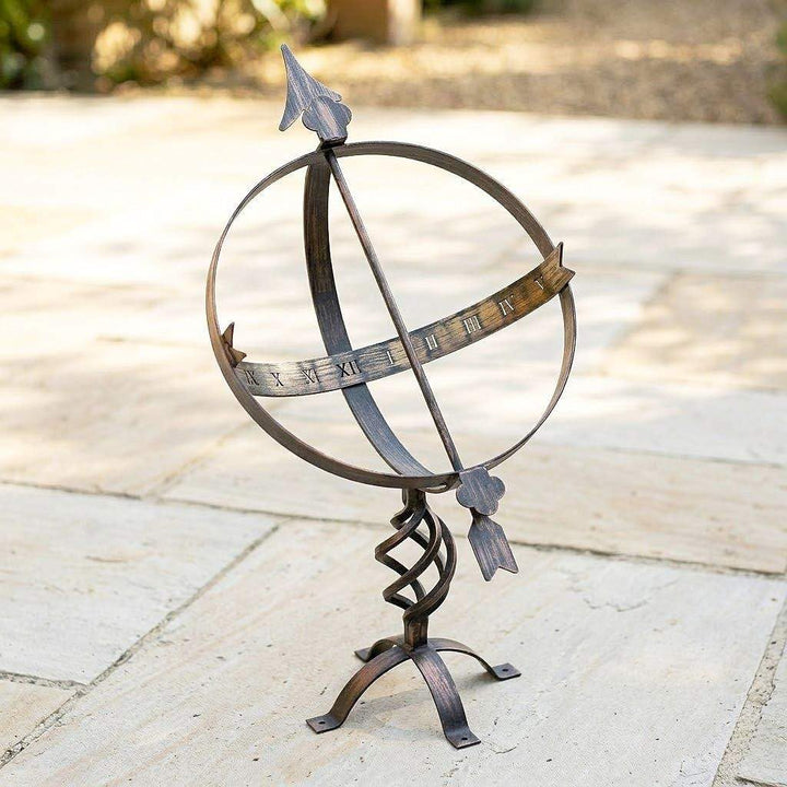 DanDiBo Sonnenuhr Garten Gross Metall Patina Schmiedeeisen Deko Wetterfest 70 cm Gartenuhr Uhr