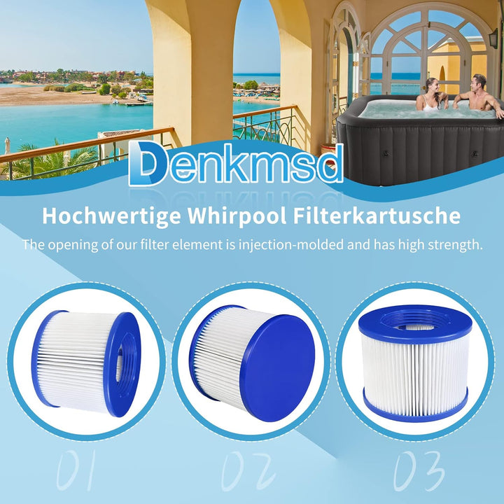 Filter für aufblasbares Spa, Infinite spa filterkartusche für Clever Spa 75 * 100 mm Höhe 75 mm Pool